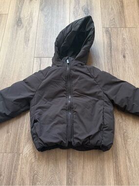 Zara Kids Black Hooded Puffer Jacket size 2/3